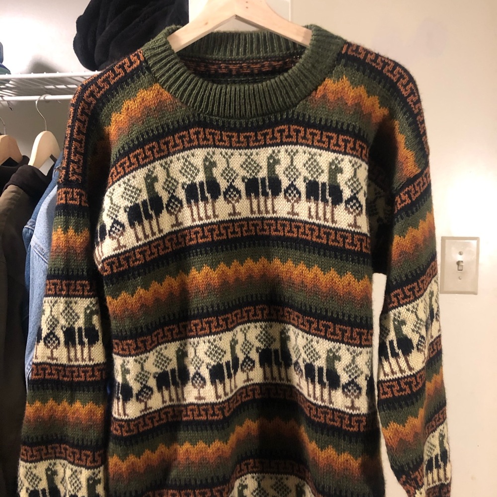 Vintage 1998 Peruvian Lama sweater size M